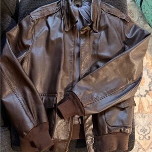 U.S. Army Brown Leather Bomber Jacket
